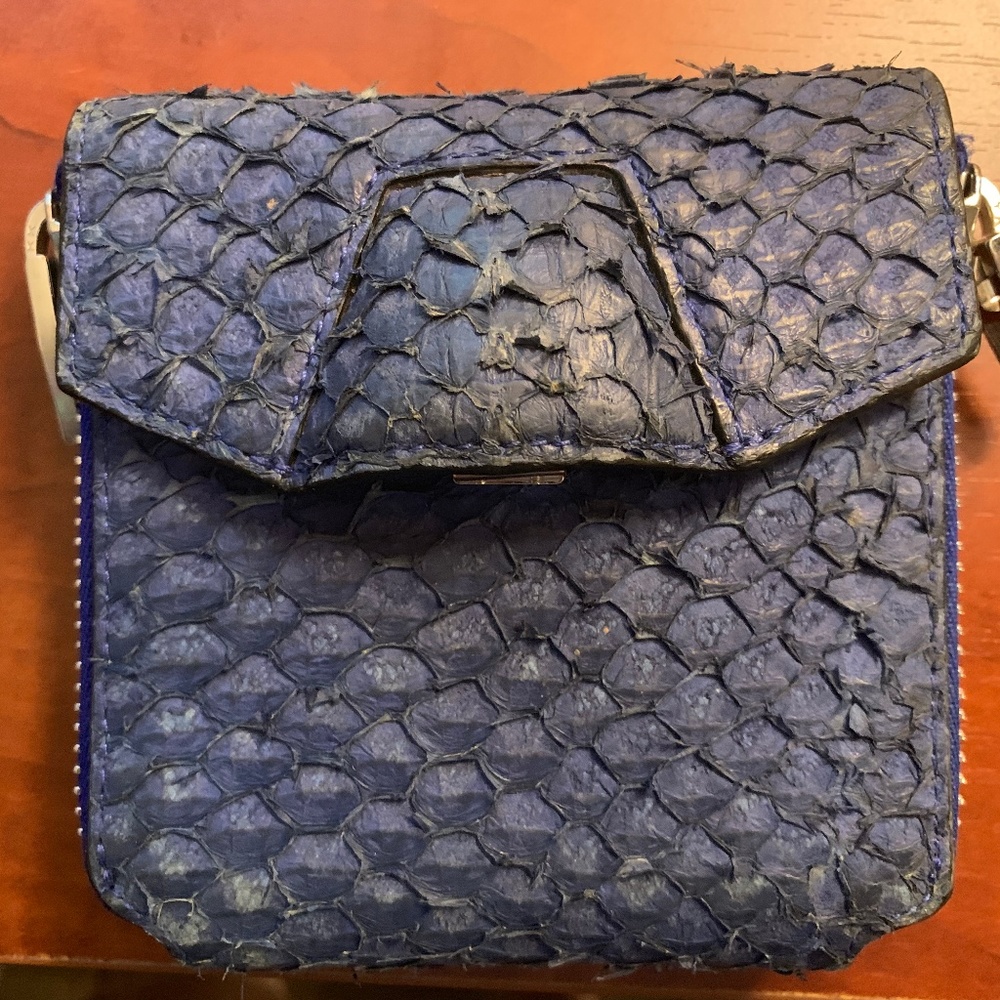 Alexander Wang Quillon Compact Wallet in Azure Bl